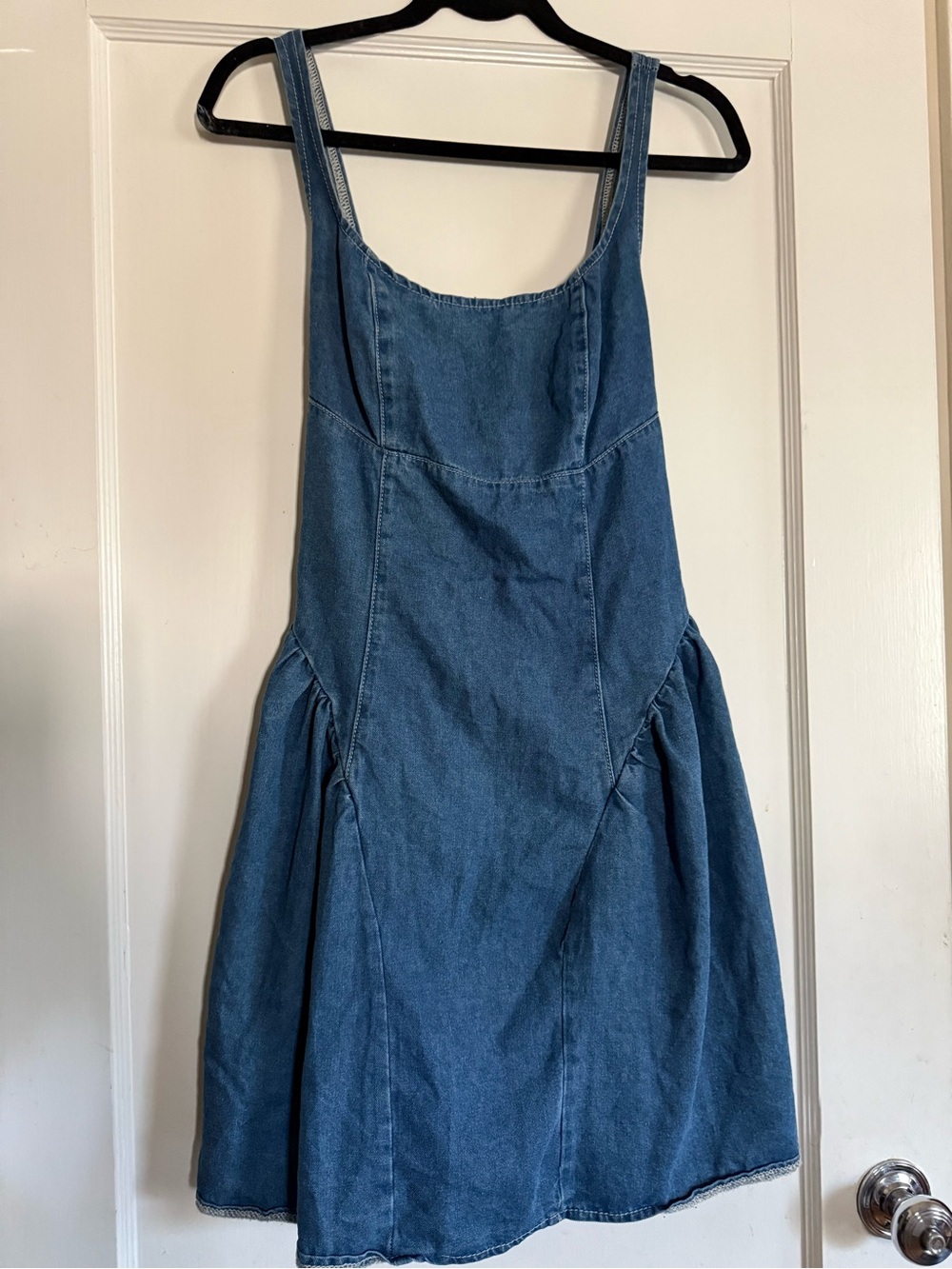 SHEIN Mode NWT OXL Blue Denim Pinafore Dress for Womens